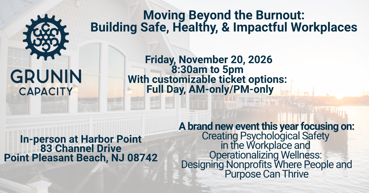Moving Beyond the Burnout in-person event in Point Pleasant
